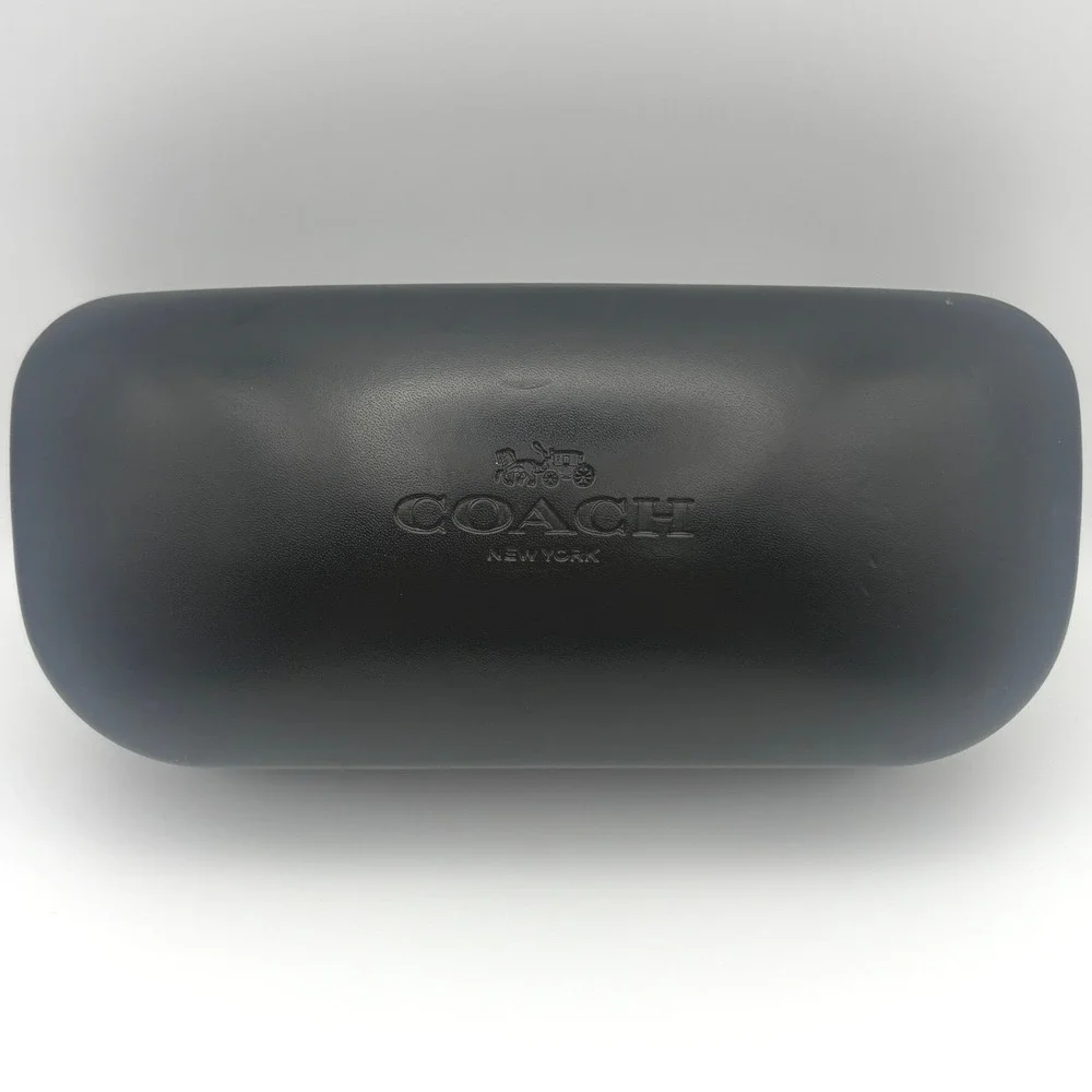 Coach New York Black Hard Shell Sunglasses Eyeglasses Case Logo Clamshell
